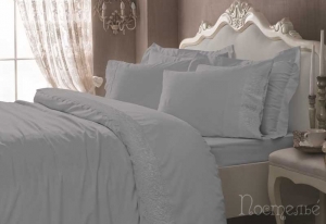 Элитное постельное белье Elegant (серый)