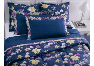 Элитное постельное белье Mirabello Fiori di Orchidea (синий)